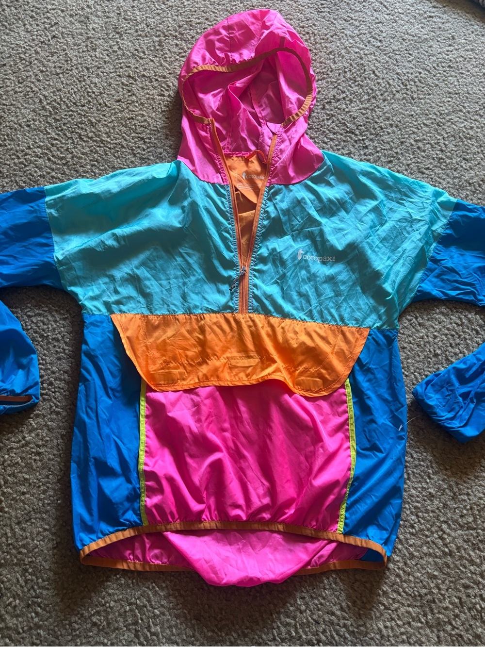 Cotopaxi Teca Half Zip Windbreaker Jacket Colorful Patchwork Size XS